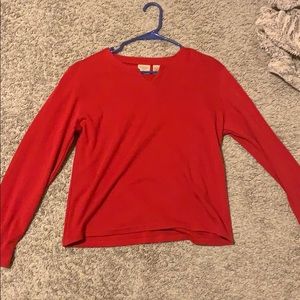 Mountain Lake red long sleeve tee